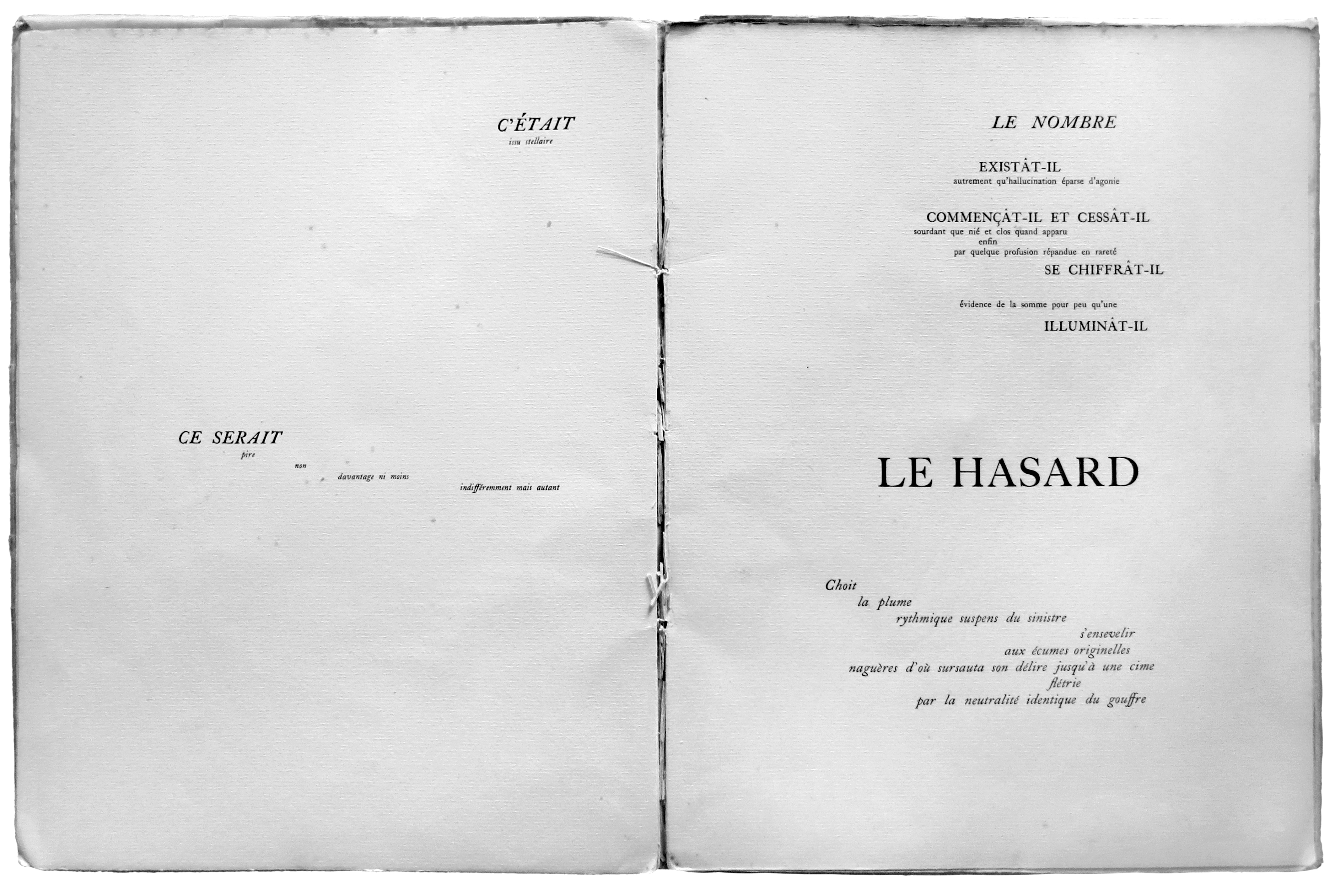 Le « Coup de dés » de Mallarmé Poème typographique